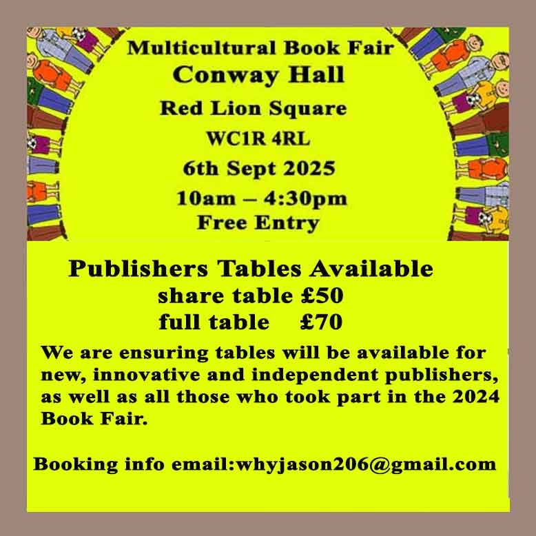 multicultural book fair 6th sept 2025 10am - 5pm free tickets eventbrite